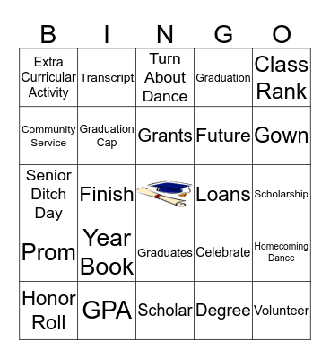 Ashley, Eric, and Alexis's Graduation Party Bingo Card