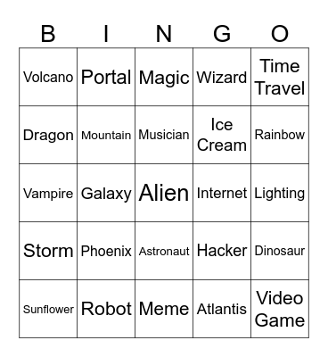 Infinite Craft (medium) Bingo Card