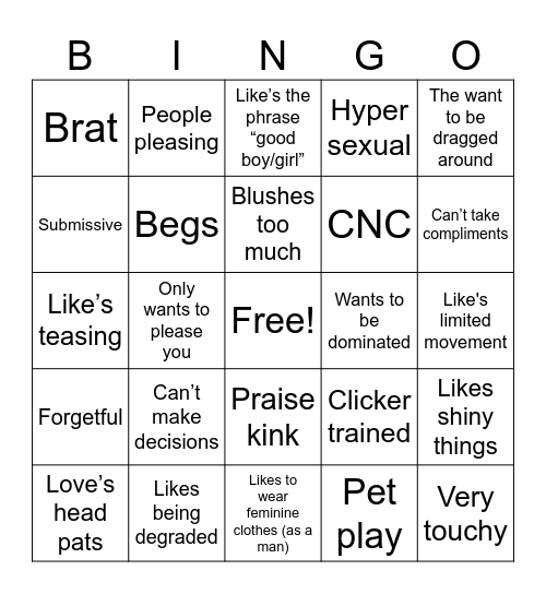 Bottom Bingo Card