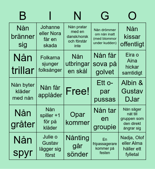 🌼Midsommar🌸 Bingo Card
