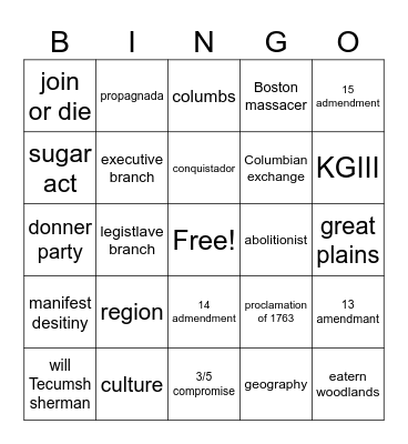 B-B-B-BINGOOO Bingo Card