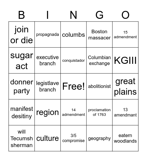 B-B-B-BINGOOO Bingo Card