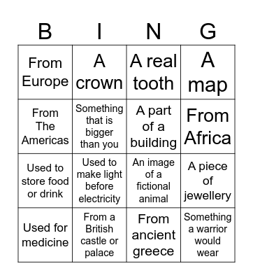 THE BRITISH MUSEUM Bingo Card