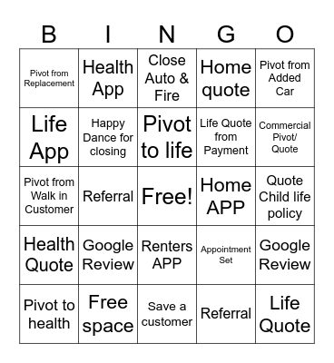 MY BINGO Card