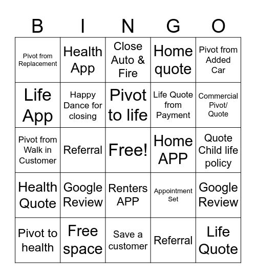 MY BINGO Card