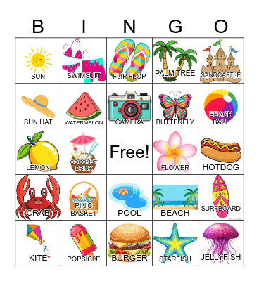 IT'S  S U M M E R ! Bingo Card