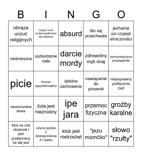 ivanwersum bingo Card