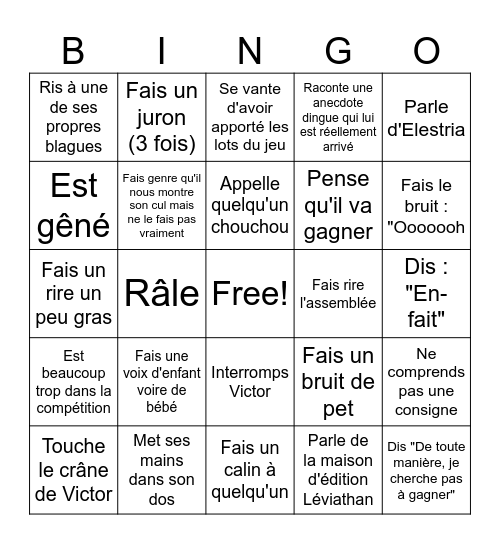ROBIN Bingo Card