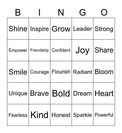 Flourish Bingo! Bingo Card