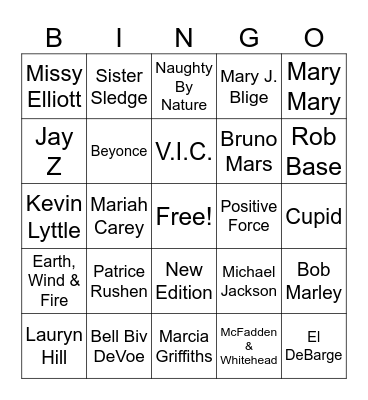 SOUL Bingo Card