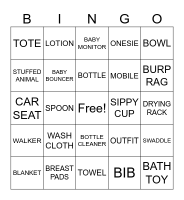 BABY Bingo Card