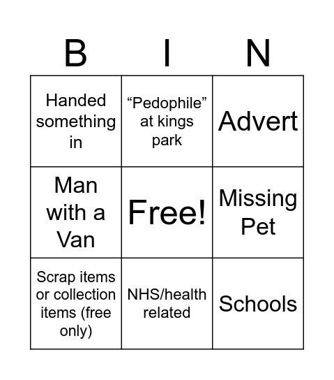 Ret info page Bingo Card