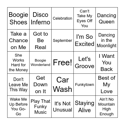 Boogie 🪩 Bounce Bingo Card