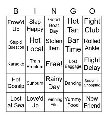 WE CRO-ATE THIS TRIP Bingo Card