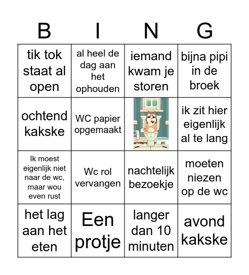 WC bingo Card