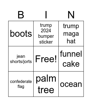 panama city bingo Card