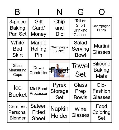 Samantha's Bridal Shower Bingo Card