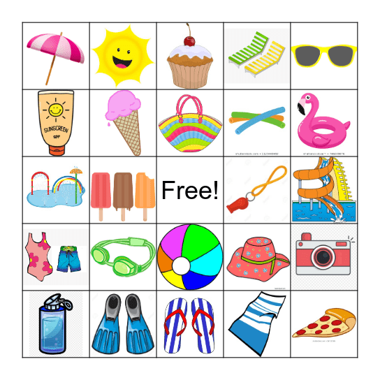 POOL PARTY BINGO Card