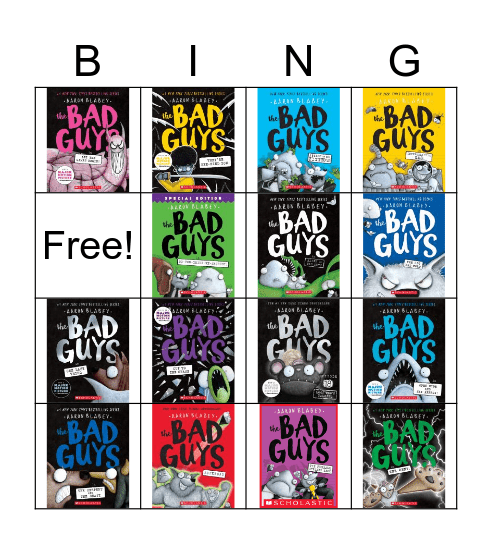 The Bad Guys Bingo Card