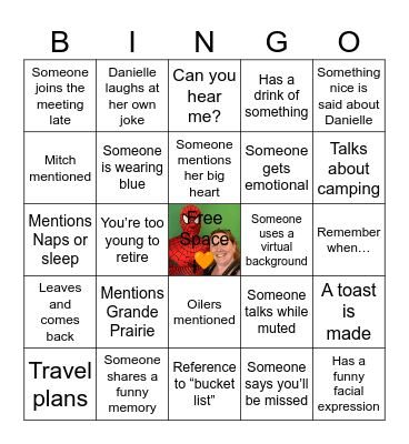 Danielle Retirement Bingo Card