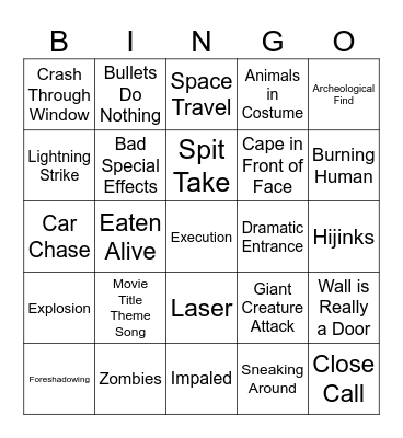 BingoFlix: Flash Gordon Bingo Card