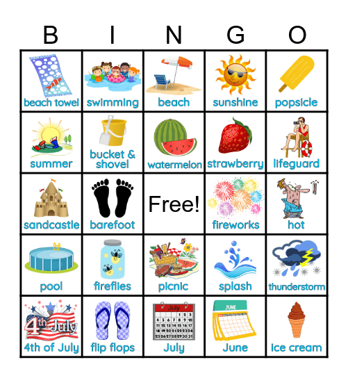 2025 Summer BINGO! Bingo Card