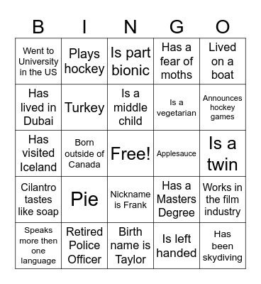 BINGO Card