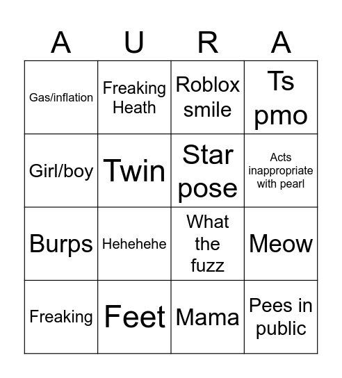 Auringo Bingo Card