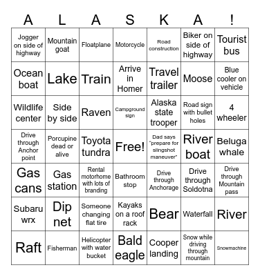 Homer drive BINGO Card