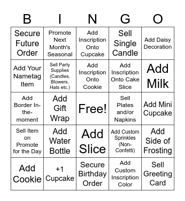 Offer the Entire Experience Bingo Card