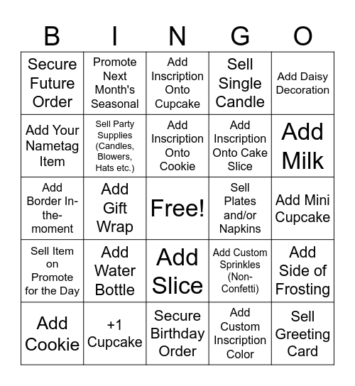Offer the Entire Experience Bingo Card