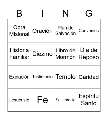 BINGO: Conferencia General Bingo Card