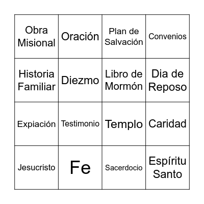 BINGO: Conferencia General Bingo Card