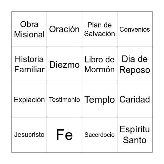 BINGO: Conferencia General Bingo Card