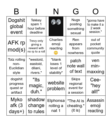 Path of Ages Bingo Card