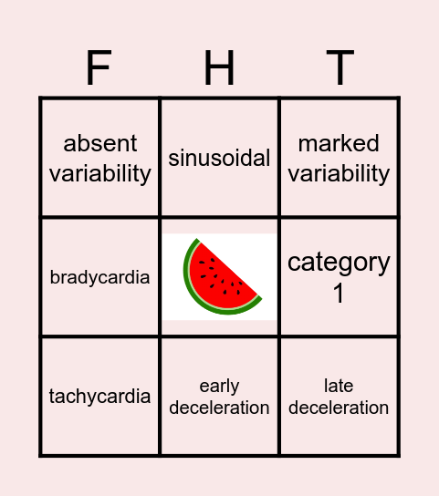 FHT Bingo Card