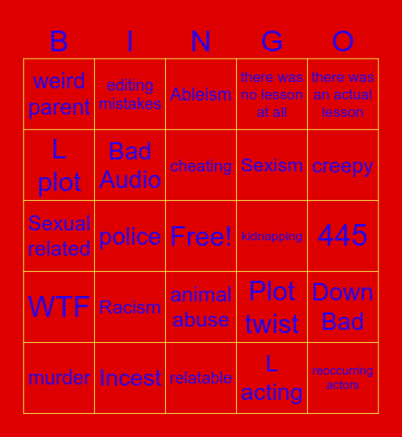 Tomorrow's Teachings Bingo Card
