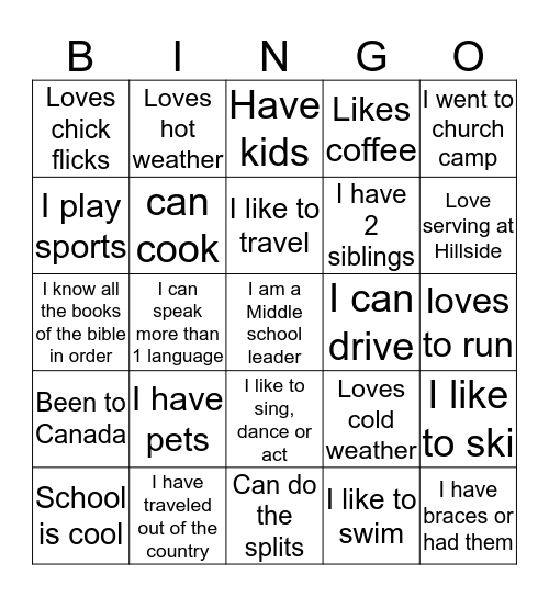 Lady Leaders Bingo Card