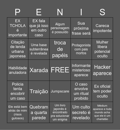 Spec: Birth Dorama Bingo Card