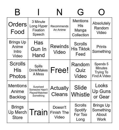 Crow Collector Bingo Card