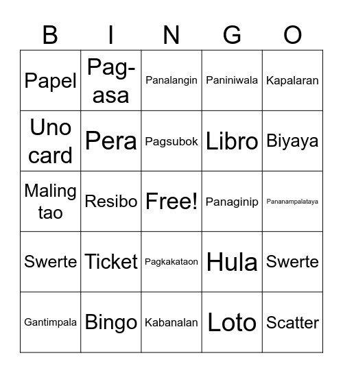 Bigyan mo ko ng BET Bingo Card