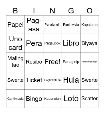 Bigyan mo ko ng BET Bingo Card