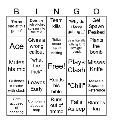 James Bingo Card Bingo Card