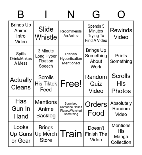Crow Collector Bingo Card