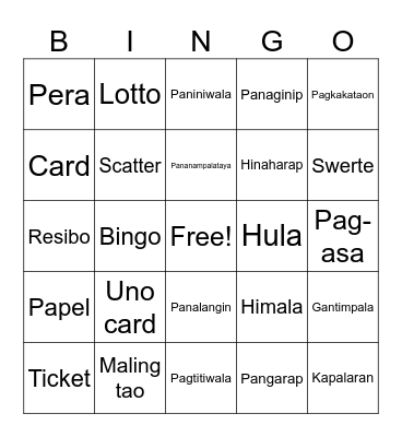 Bigyan mo ko ng BET Bingo Card