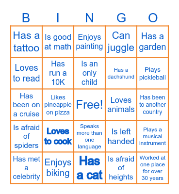 VHS Class of 75 - 50th Reunion BINGO Card