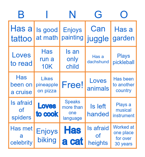 VHS Class of 75 - 50th Reunion BINGO Card