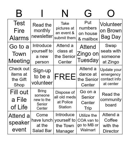 Have a Good Day Bingo Card