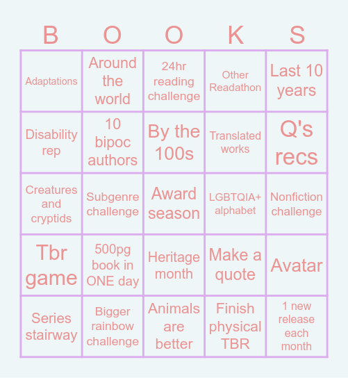 HRCYED 2.0 Bingo Card