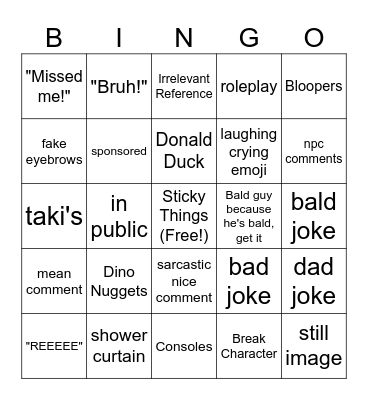 MC_Squared90 Bingo Card Bingo Card
